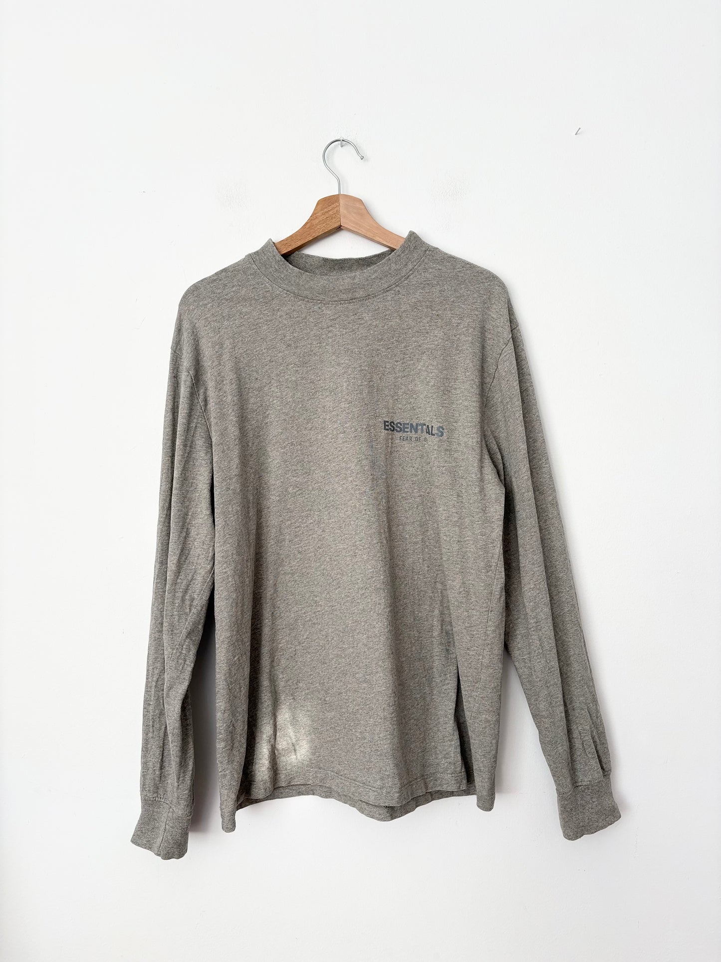 T-shirt à manches longues gris Fear of God Essentials, logo M/L