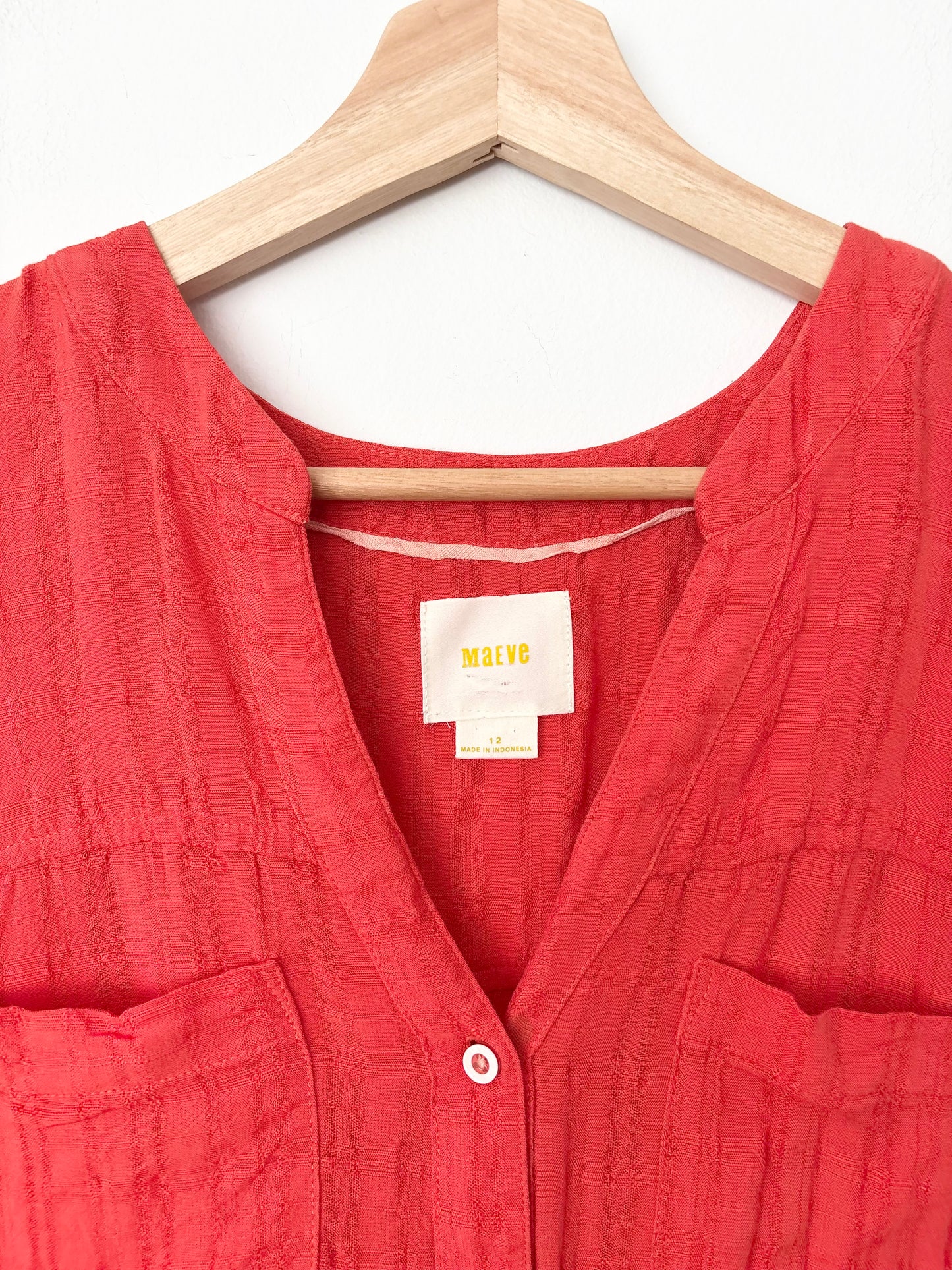 Anthropologie Maeve sunseeker textured sleeveless blouse Large