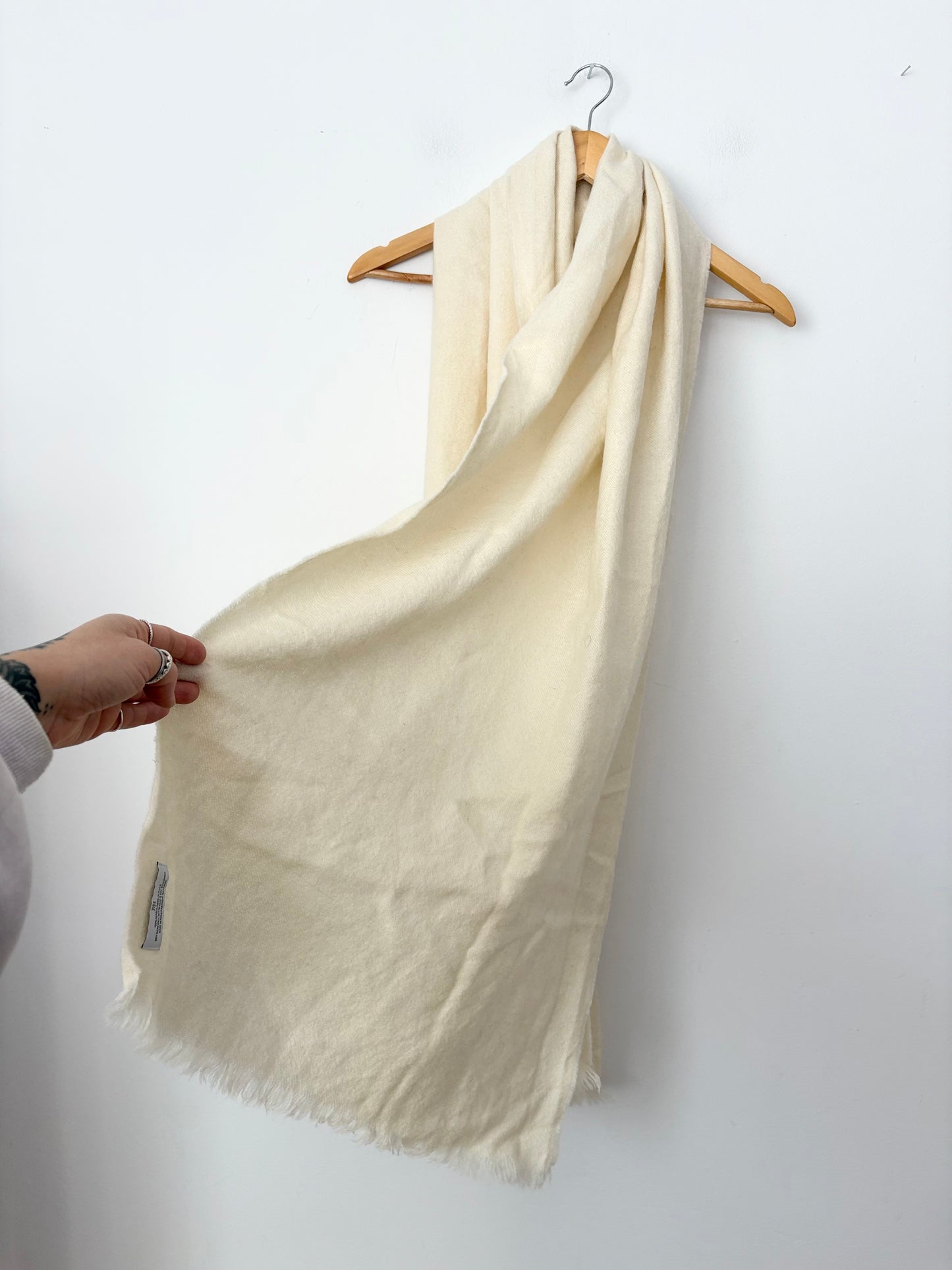 Restoration Hardware Alpaca fringe scarf