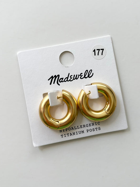 Madewell chunky donut medium hoop earrings