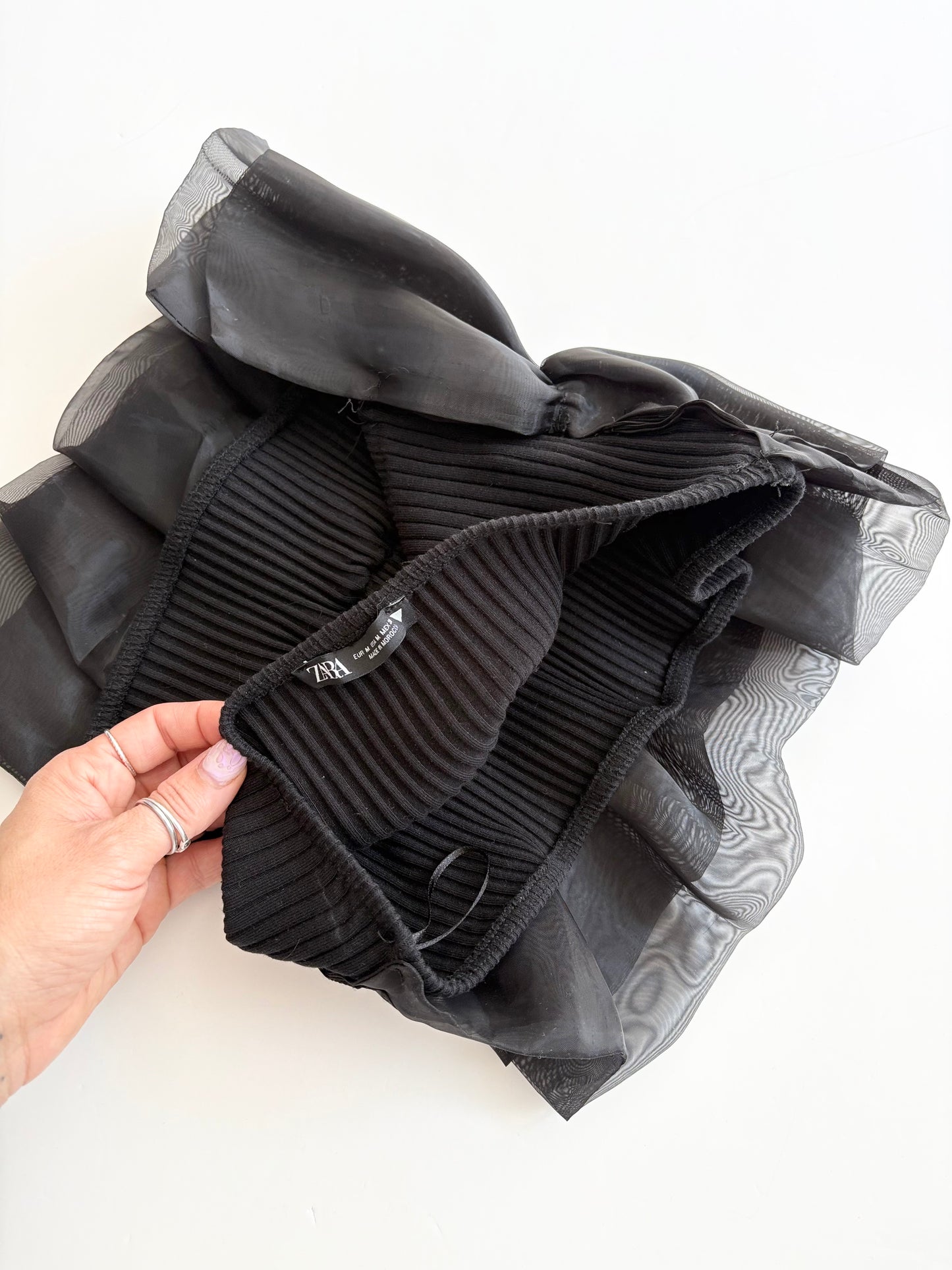 Top bustier en organza Zara S-L