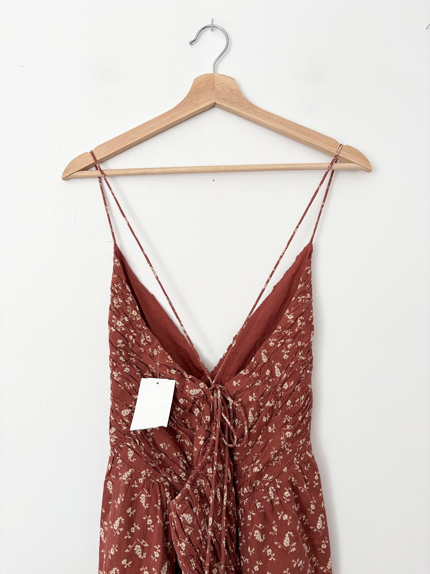 Treasure & Bond smocked floral midi dress Large