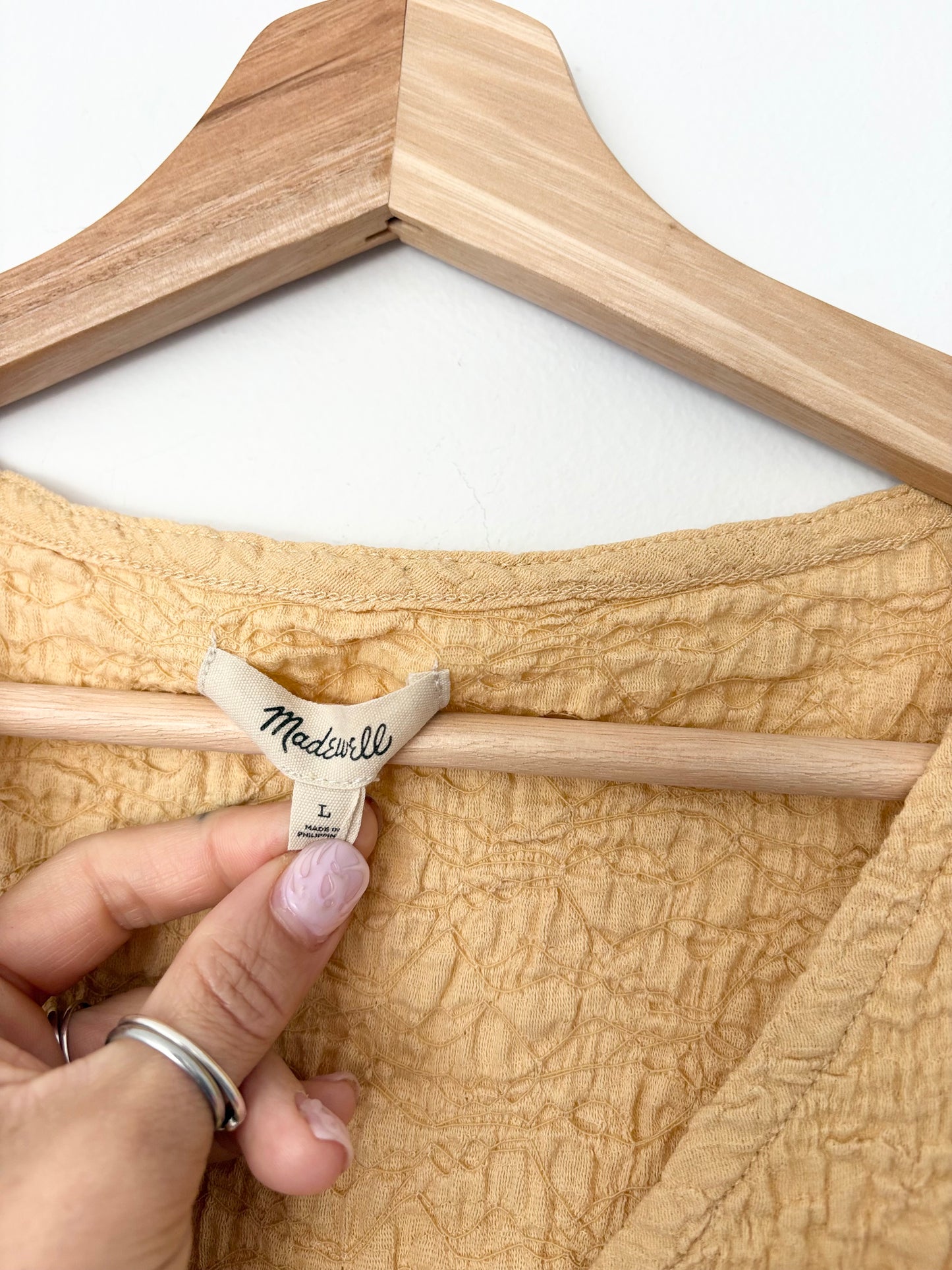 Haut torsadé en maille pop-corn Madewell, taille L