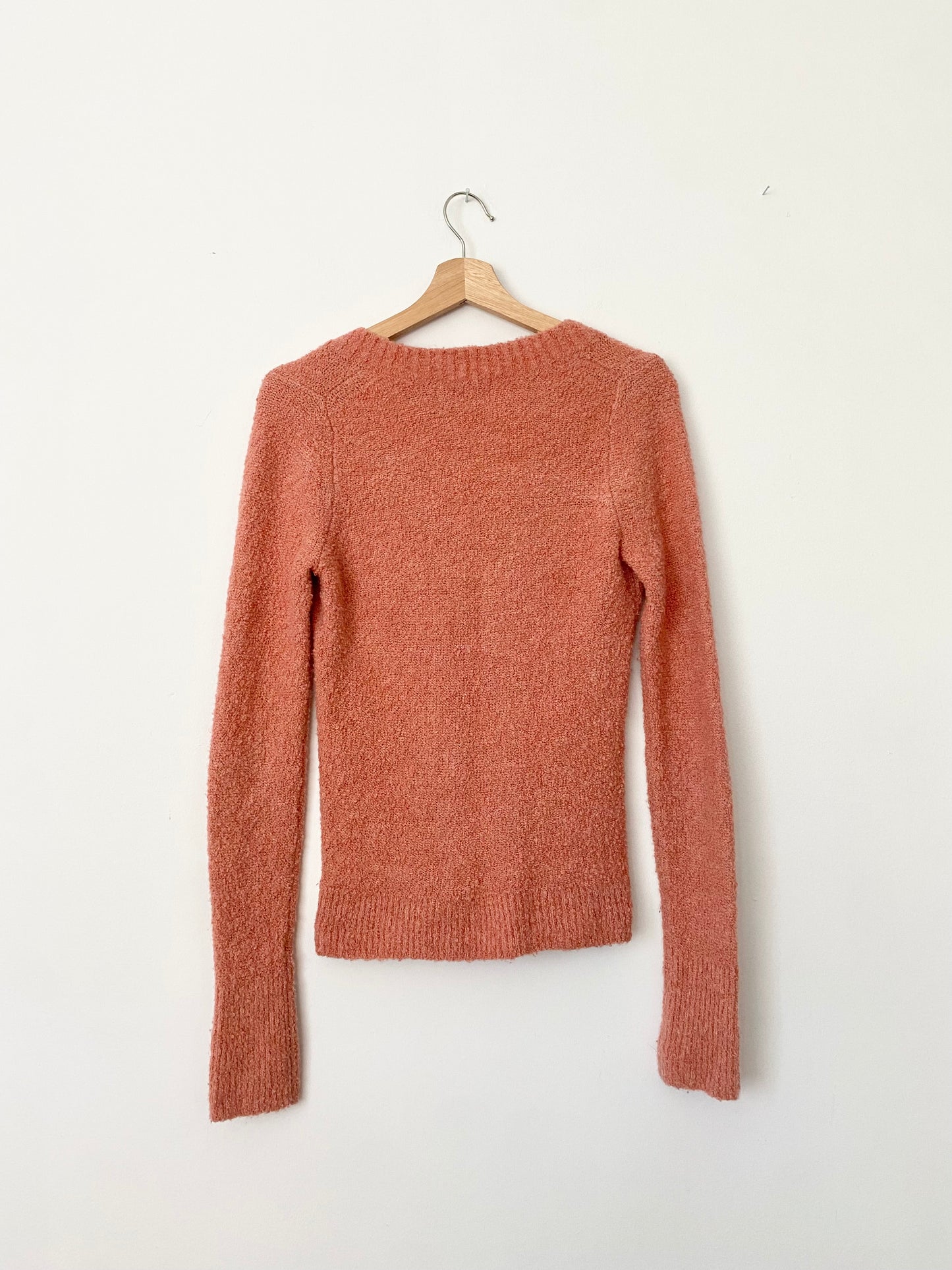 Everlane pink teddy bouclé wool sweater Small