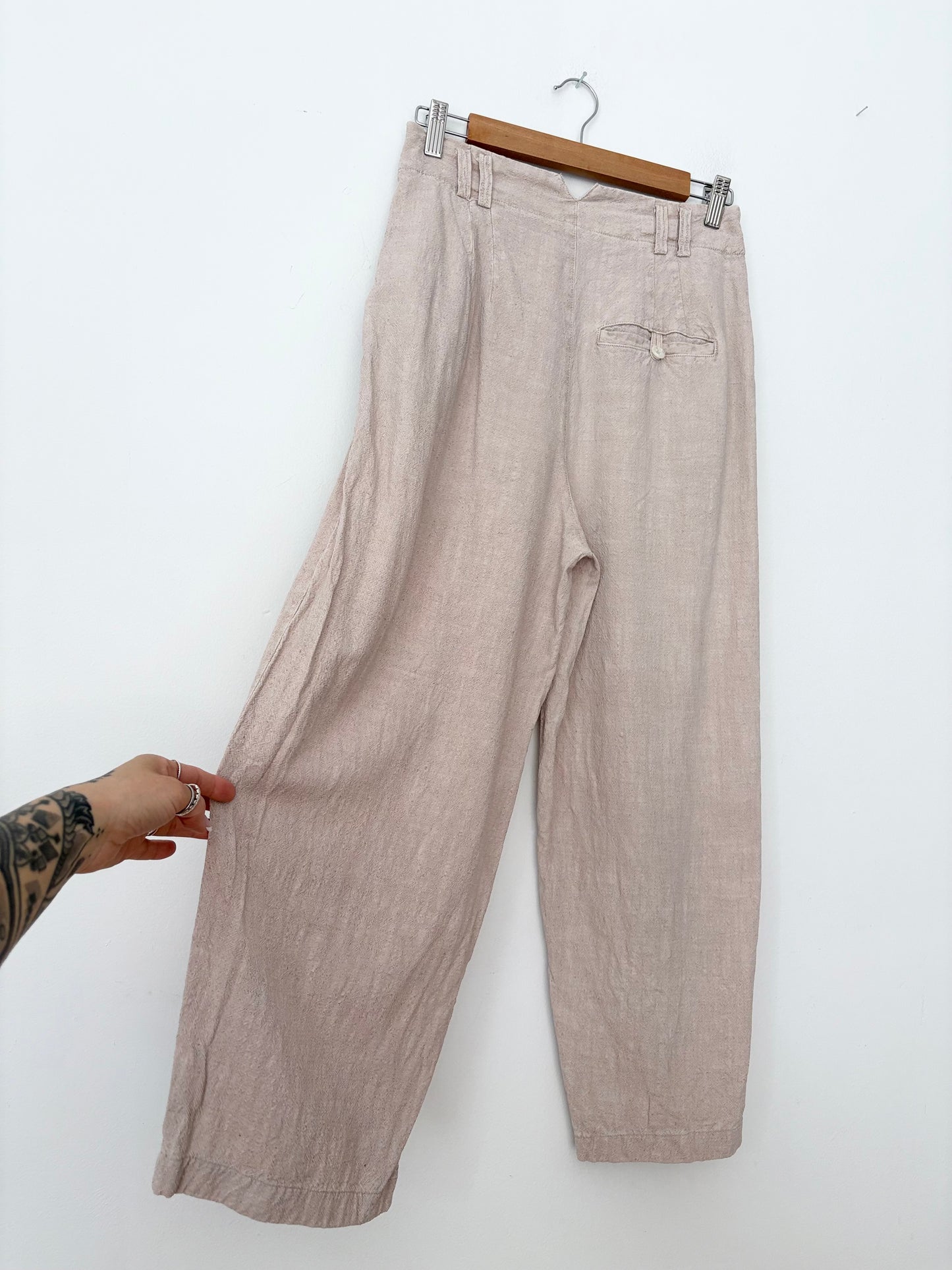Pantalon plissé en lin mélangé Calla Free People Petite taille