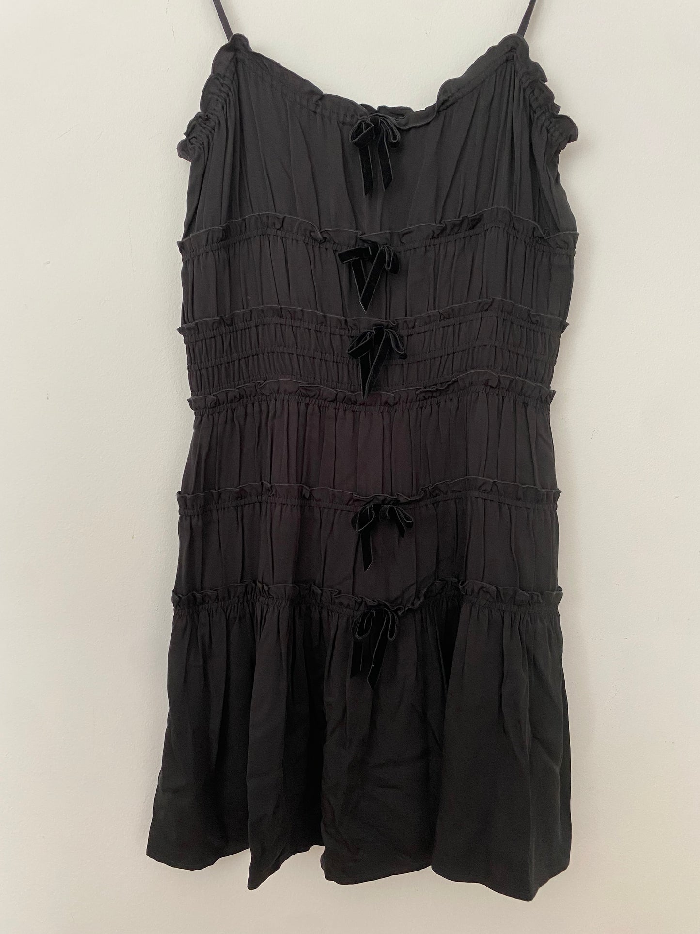 The kooples shirred bow mini dress M/L