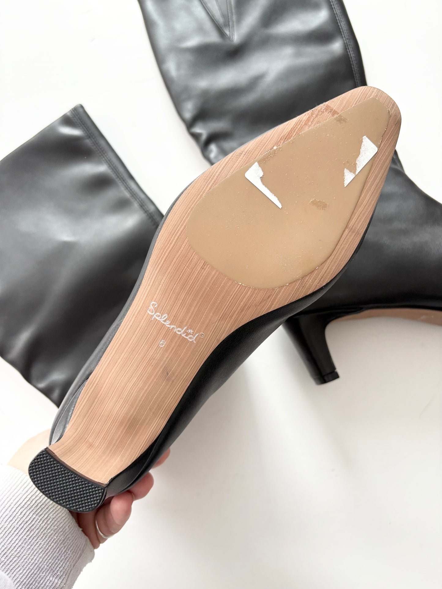 Splendid black vegan leather boots US6