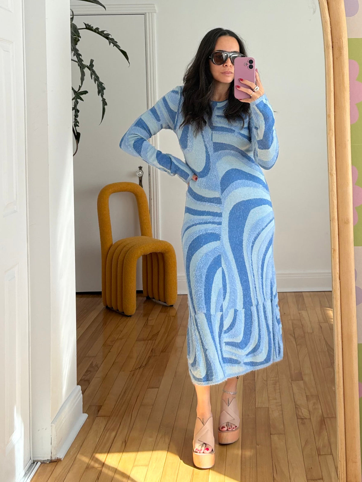 House of sunny blue moon sweater dress Medium