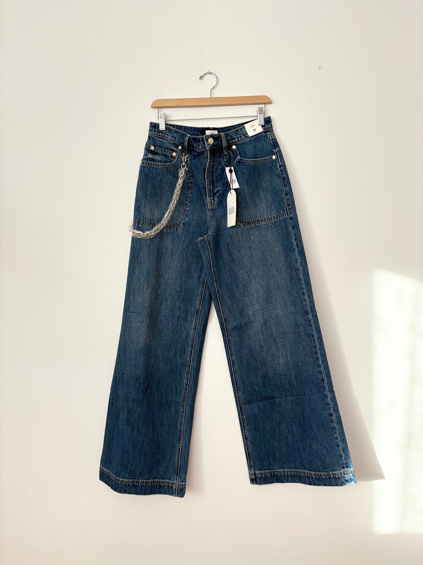 Cult Gaia X GAP wide leg chain jeans W29