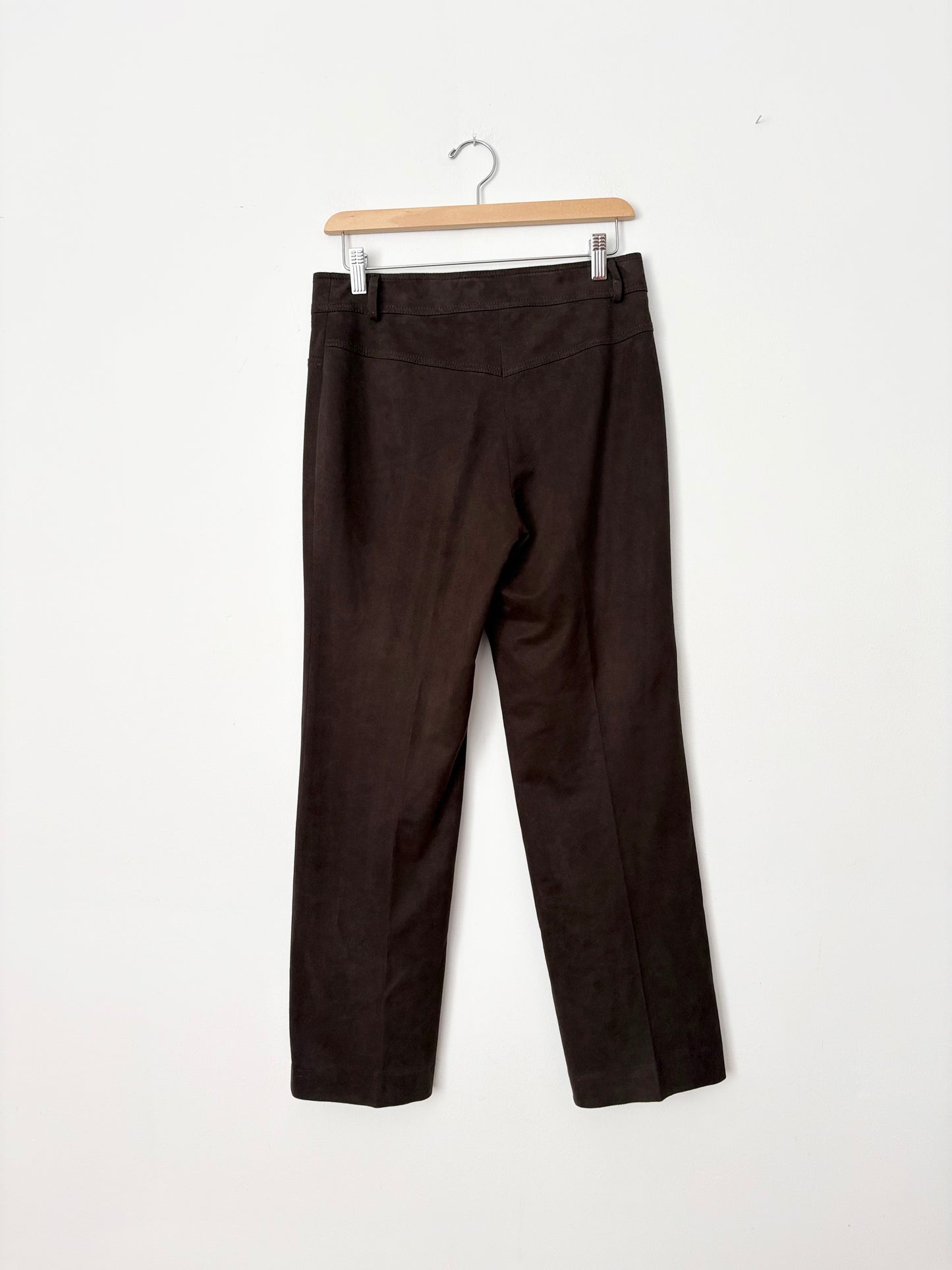Vintage dark brown faux suede pants W27