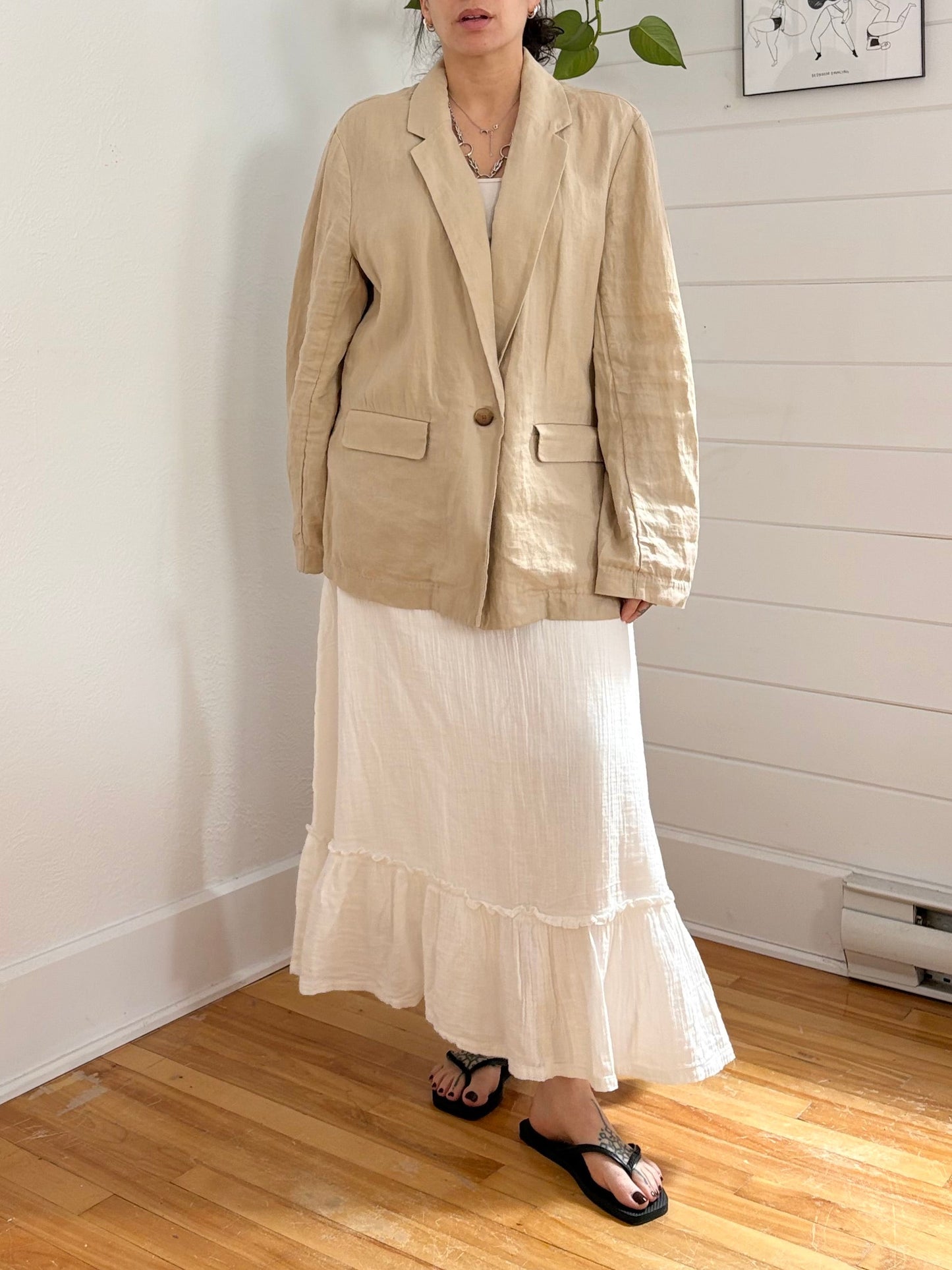 Veste en lin européen Quince, coloris « driftwood », taille XL