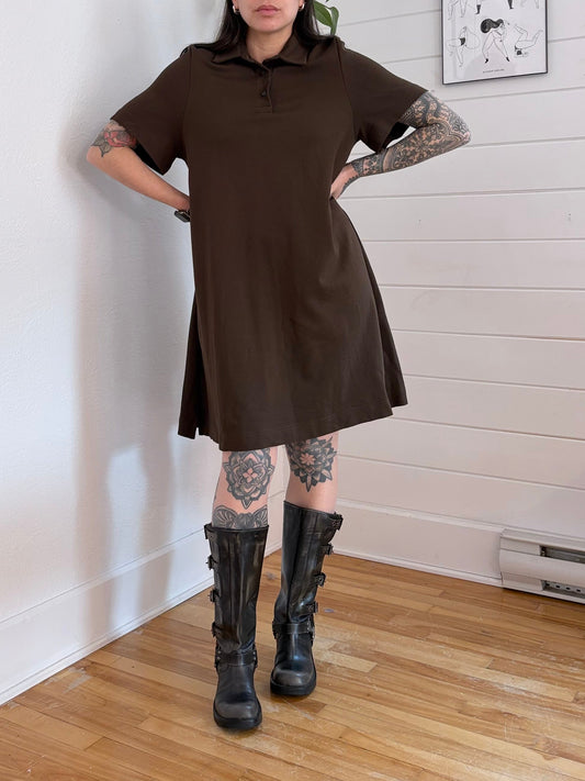 COS jersey polo mini dress Small