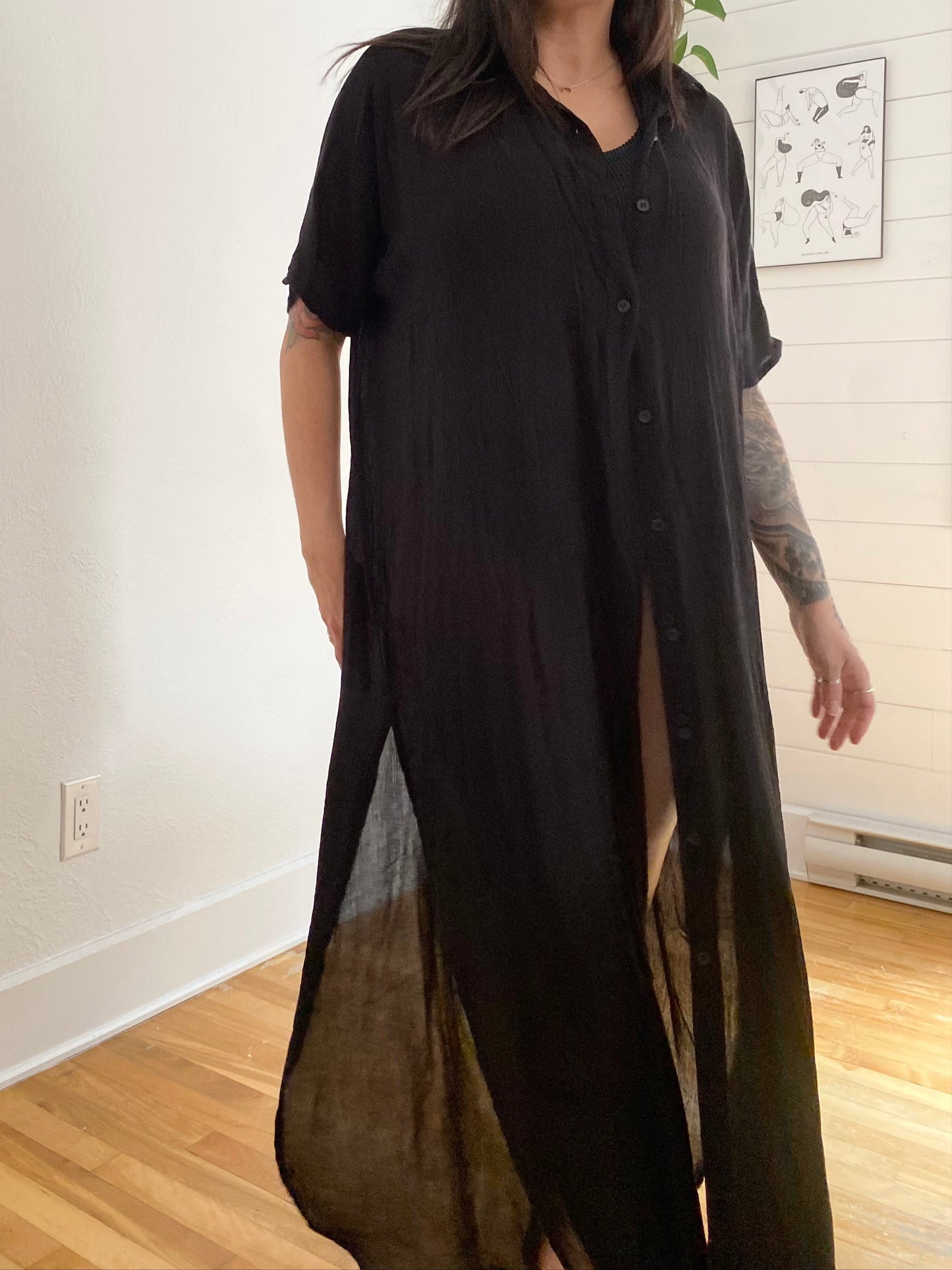 Robe chemise longue Boho Me M-XL