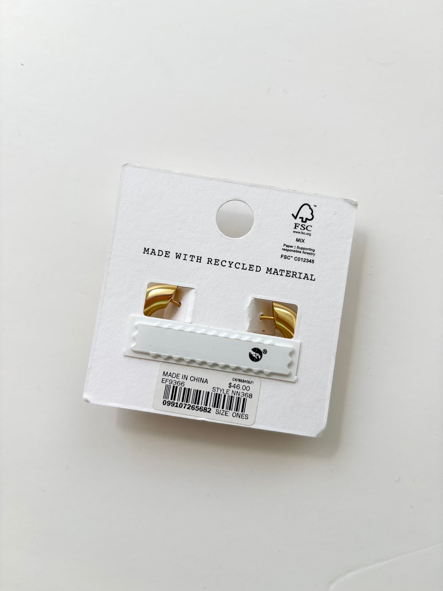 Madewell chunky donut medium hoop earrings