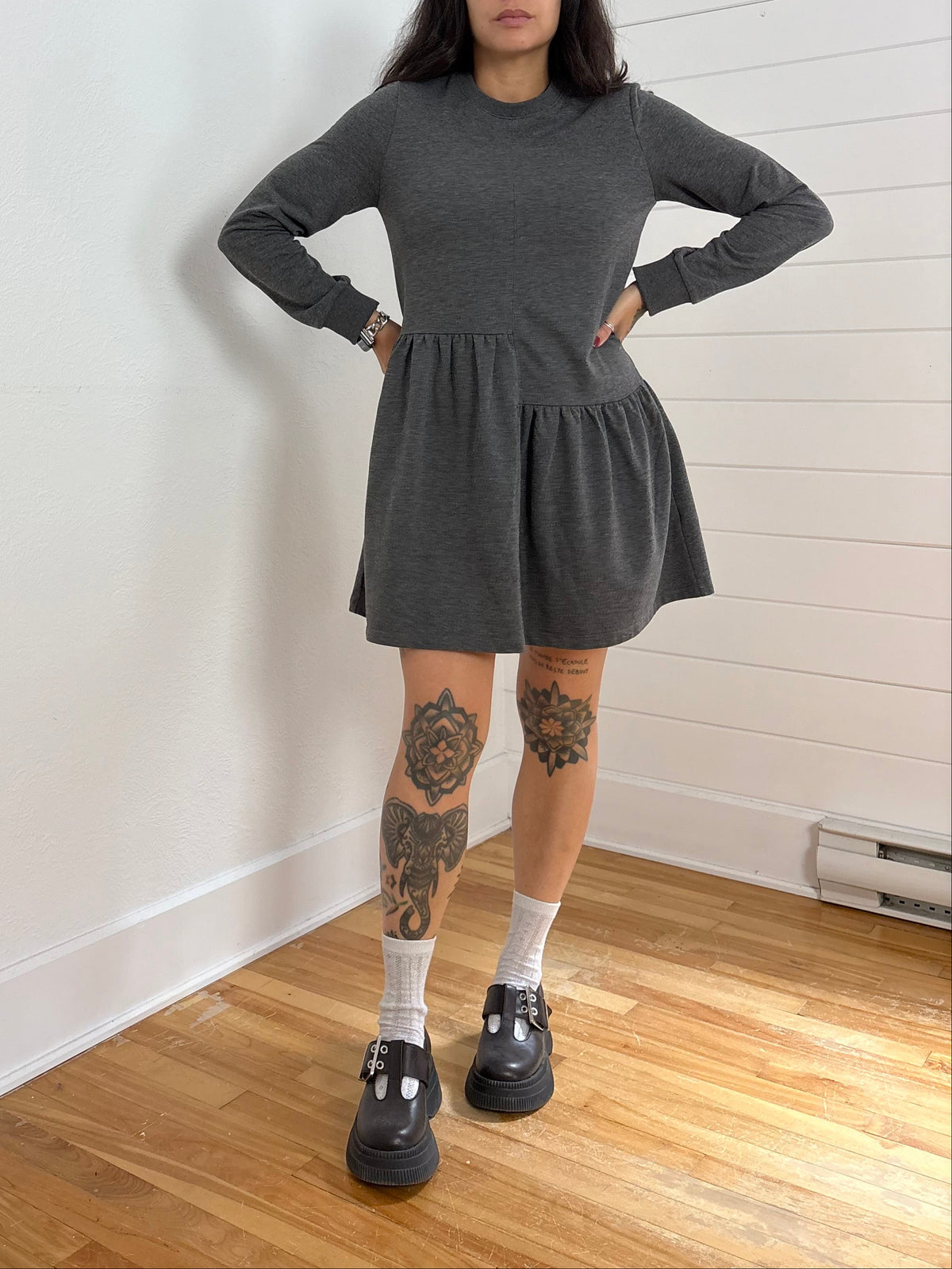 English Factory unbalance seam mini dress Small