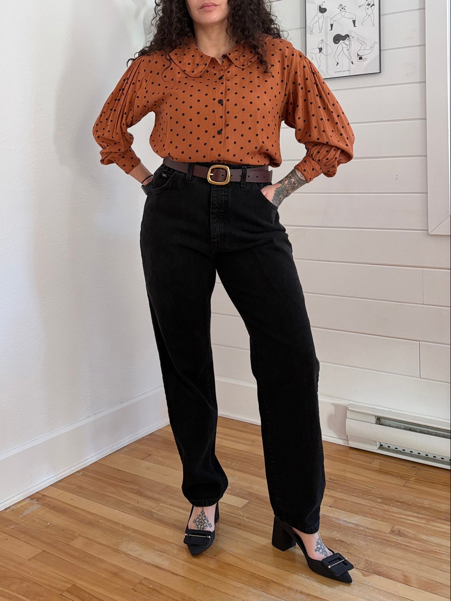 Vintage Lee black mom jeans W29