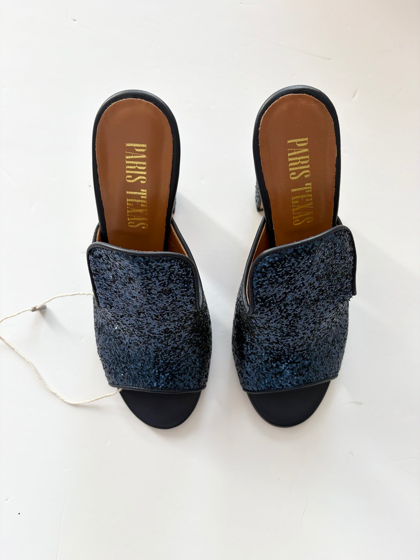 Mules à paillettes Paris Texas à bout ouvert, pointure US6