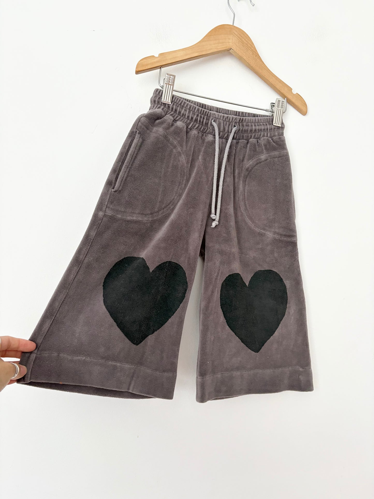 Nadadelazos velvet wide leg pants 3/4Y