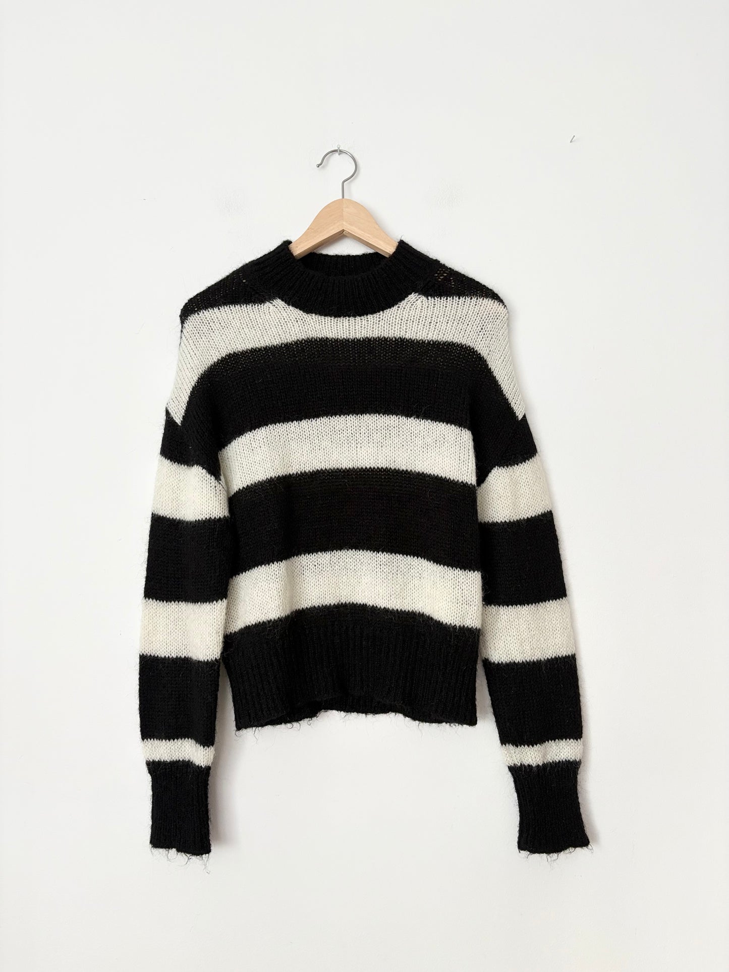 Frank & oak wool mohair blend stripe sweater S/M