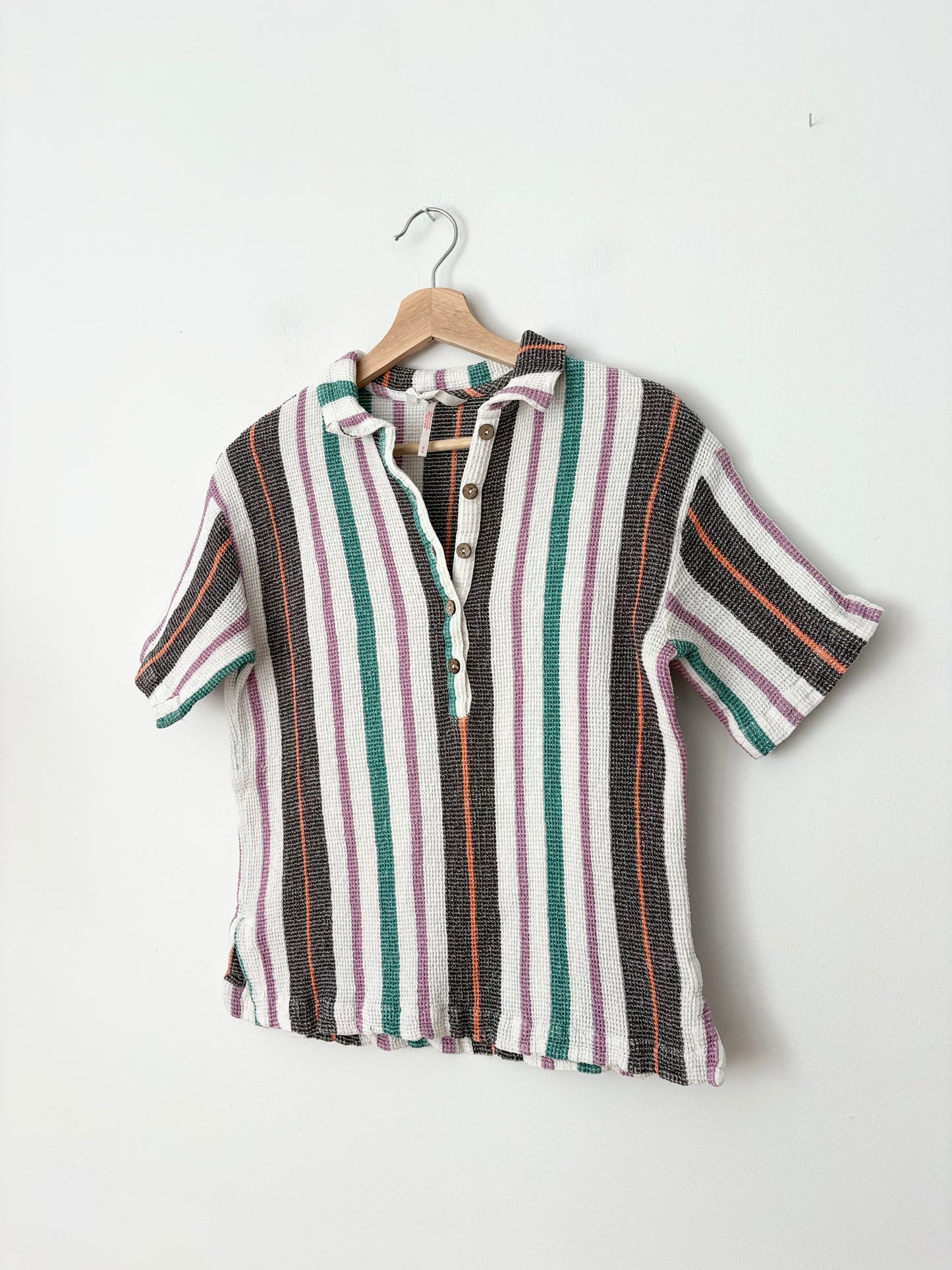 Free People polo gaufre rayé endless summerTaille S