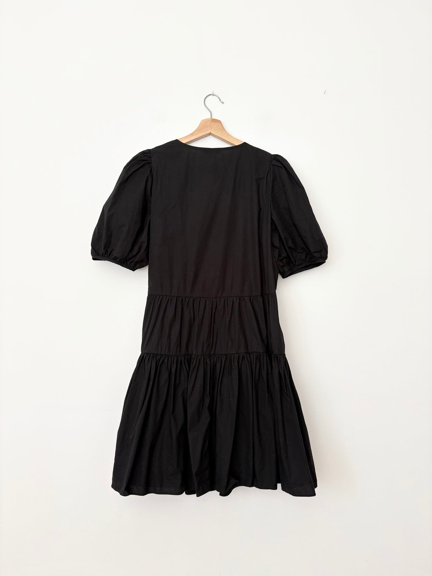 J.Crew puff sleeve cotton poplin wrap dress Medium