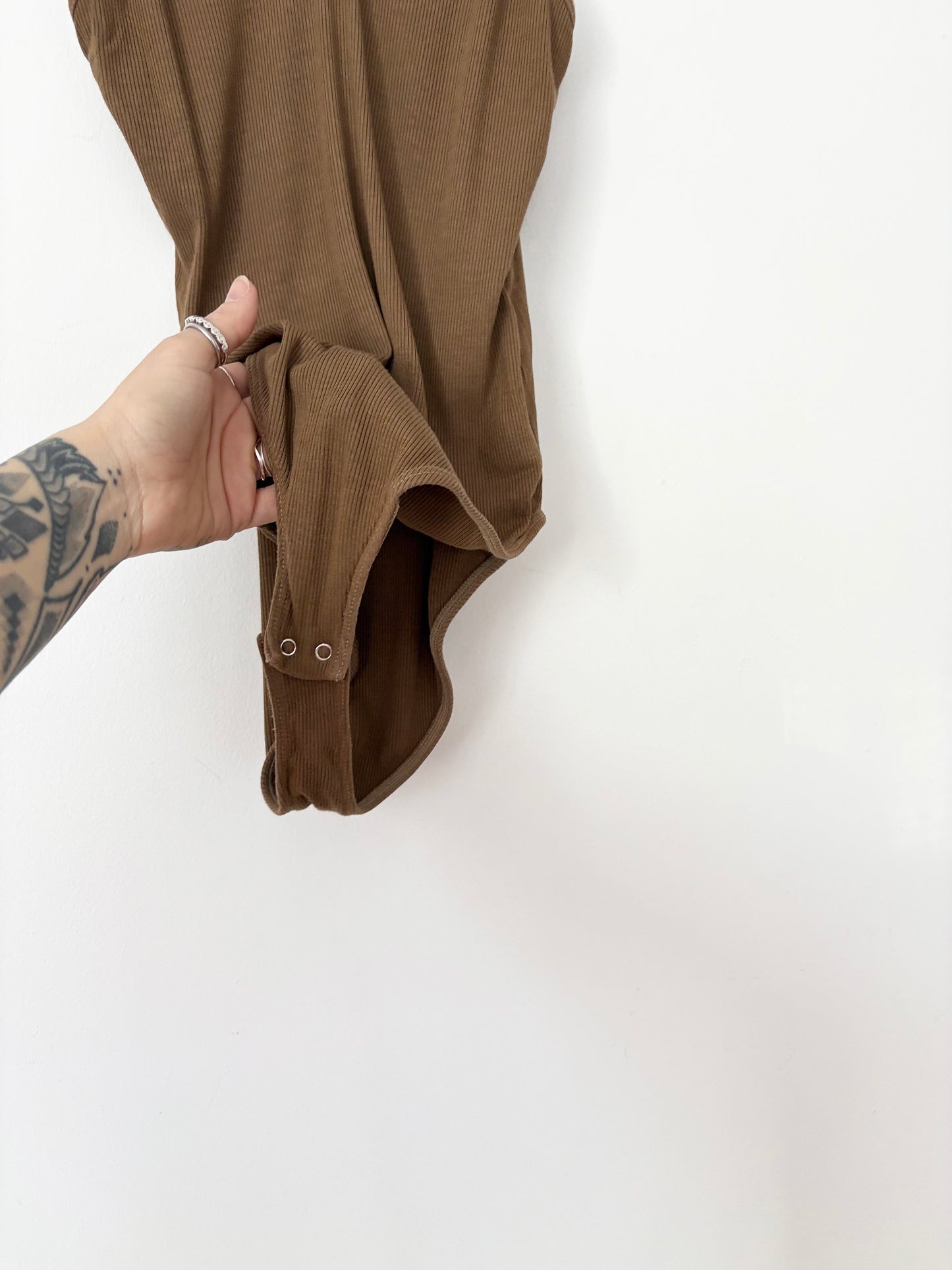 Agolde spaghetti ribbed bodysuit Small