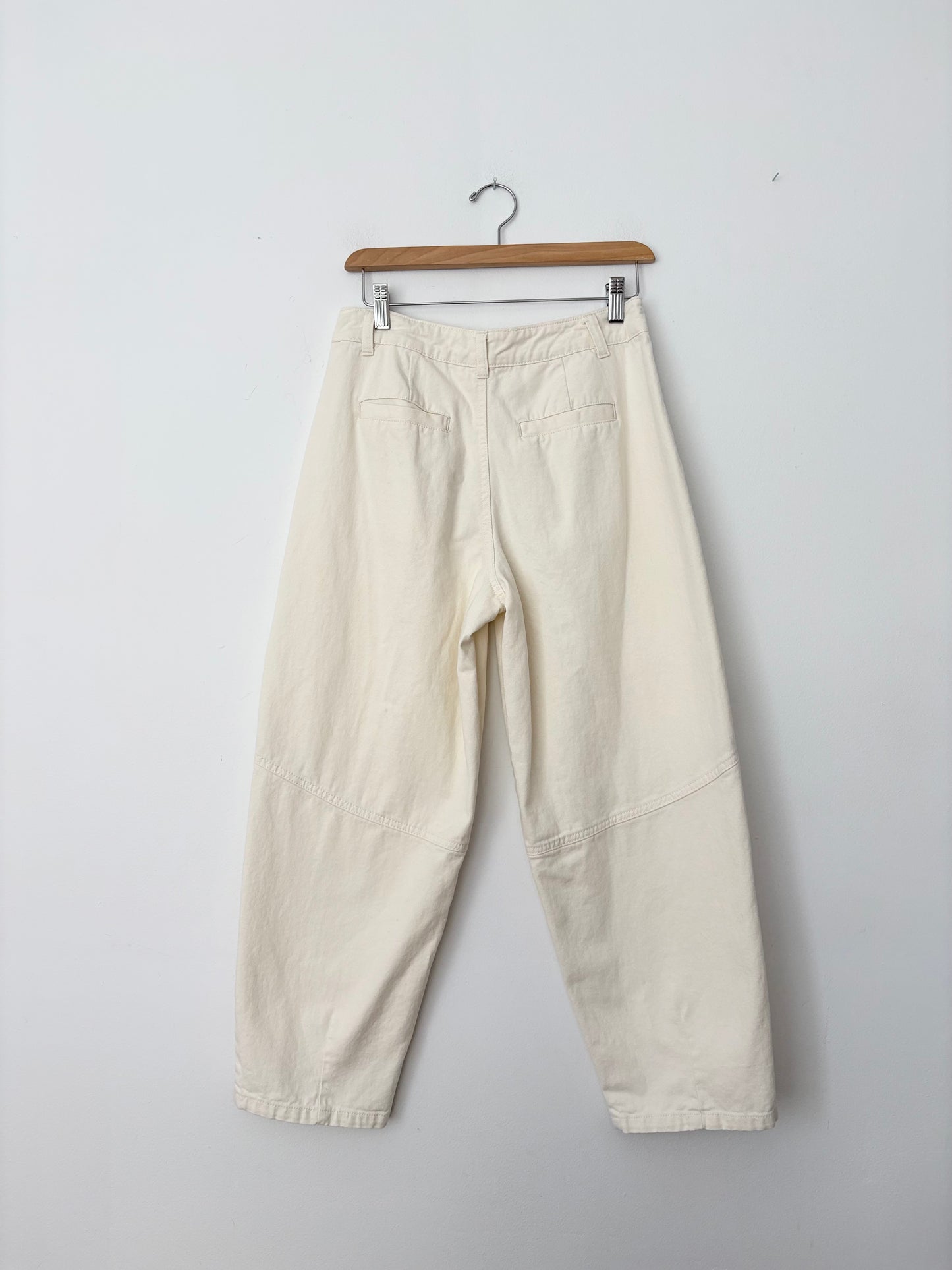 Livom white utility balloon pants W27