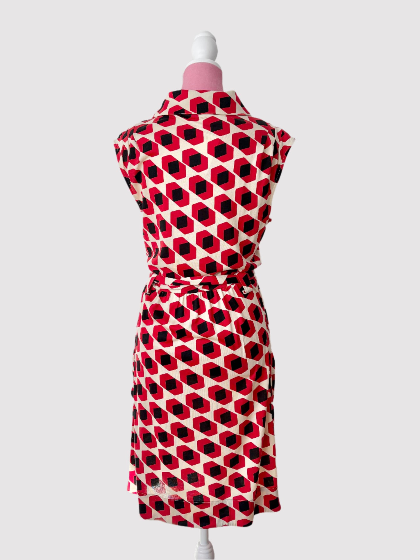 Robe géométrique en soie Diane von Furstenberg Medium