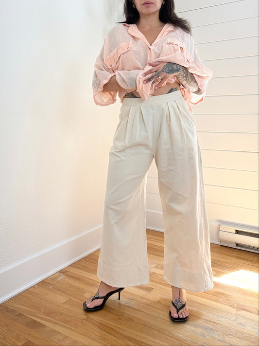 Pantalon jambe large pull-on Free People Beach Small