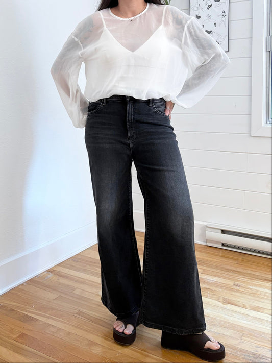 Wilfred talmont chiffon bodysuit Medium