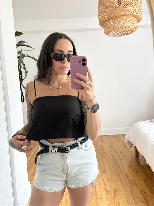 Kourt. parachute crop top Small