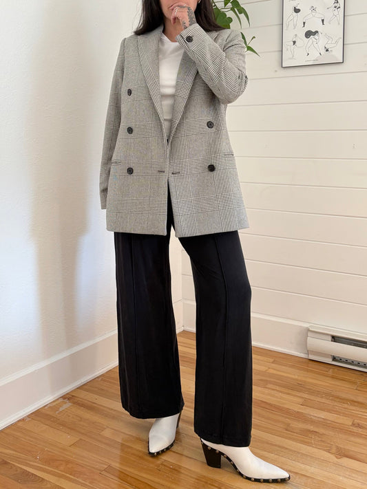 All Saints Astrid wool blend check blazer Medium