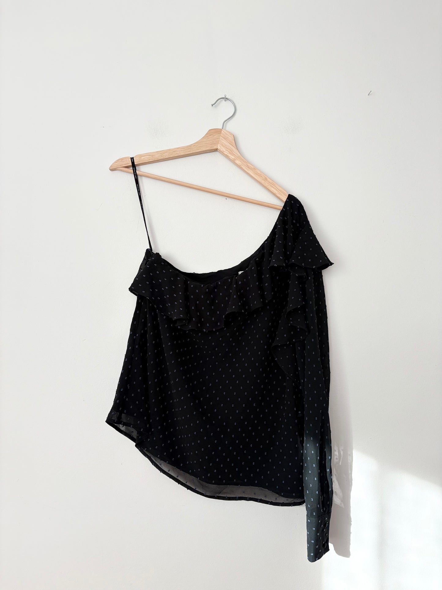 Avec les filles ruffled one shoulder blouse Medium