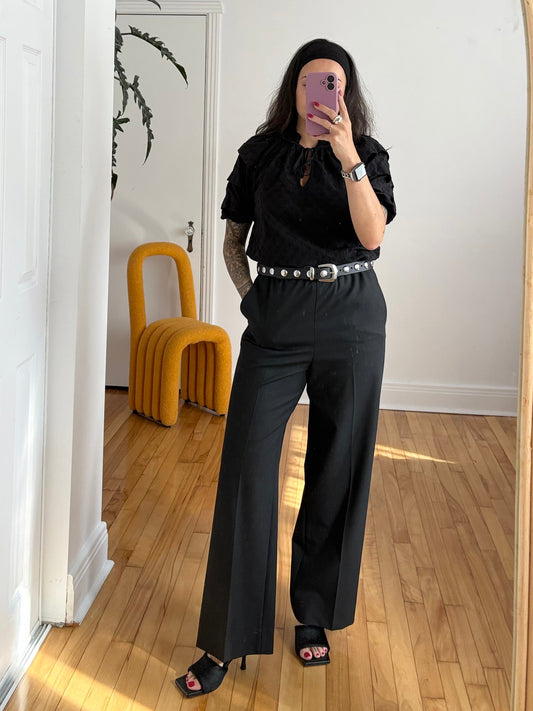 Rails Paris pleated sleeve blouse Small