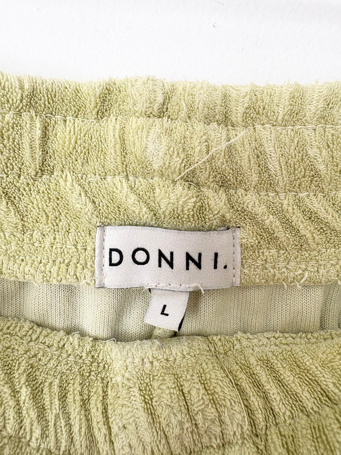 Donni terrycoth henley shorts Large