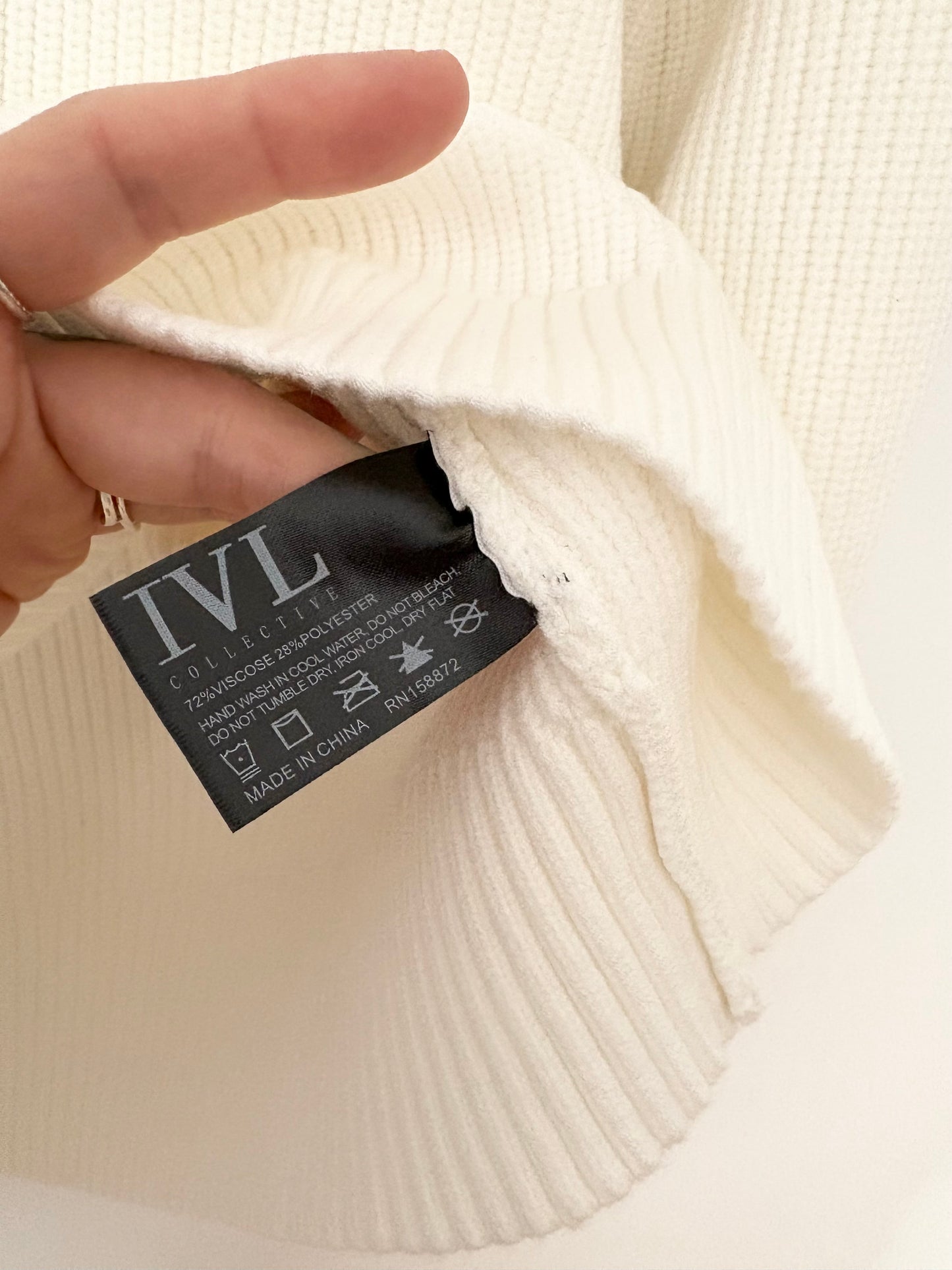 IVL Collective funnel neck half-zip sweater Large