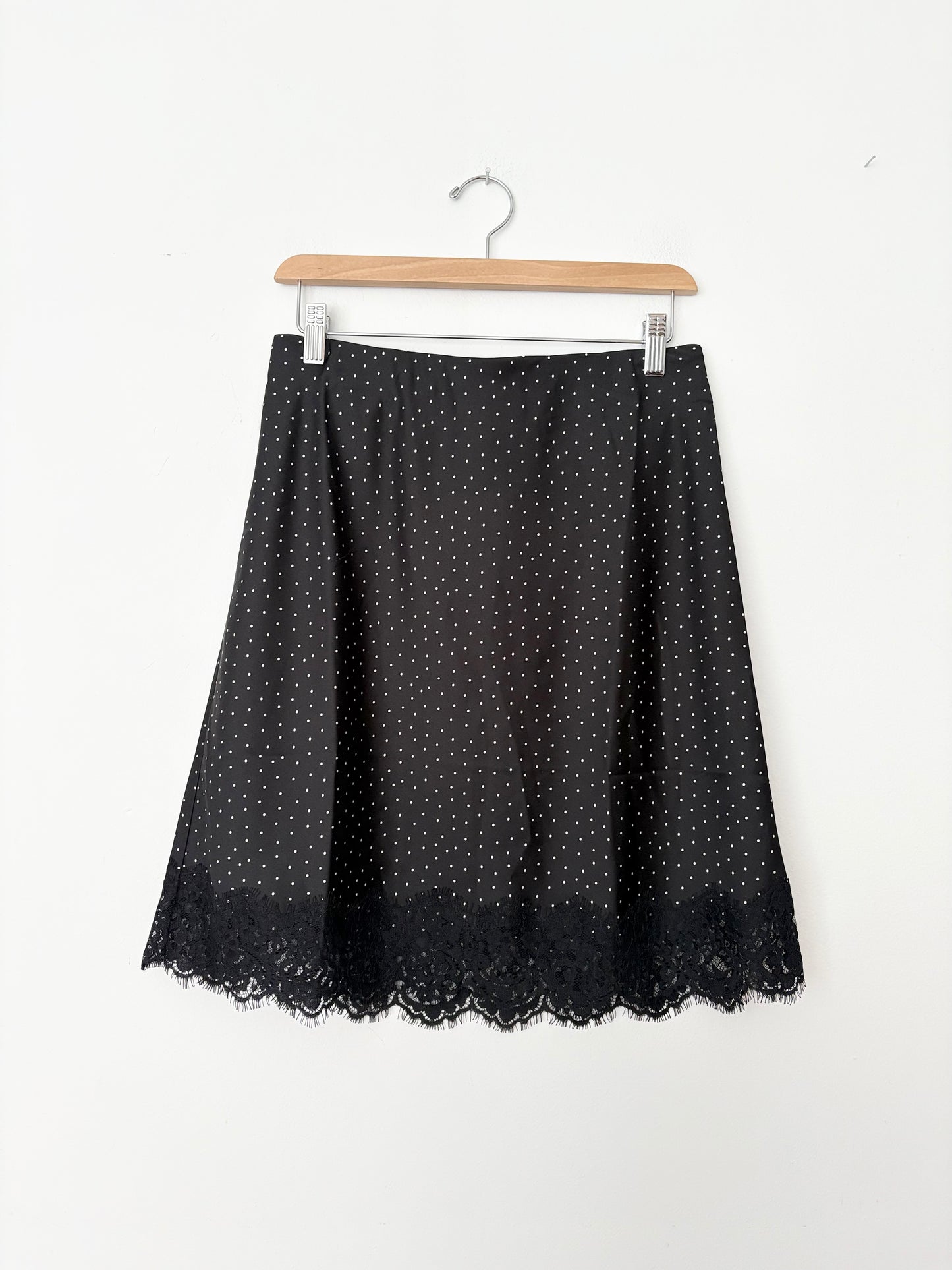 J.crew lace trim mini slip skirt S/M