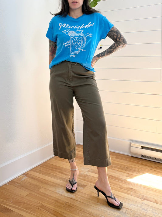 Vintage khaki balloon capris W27/28