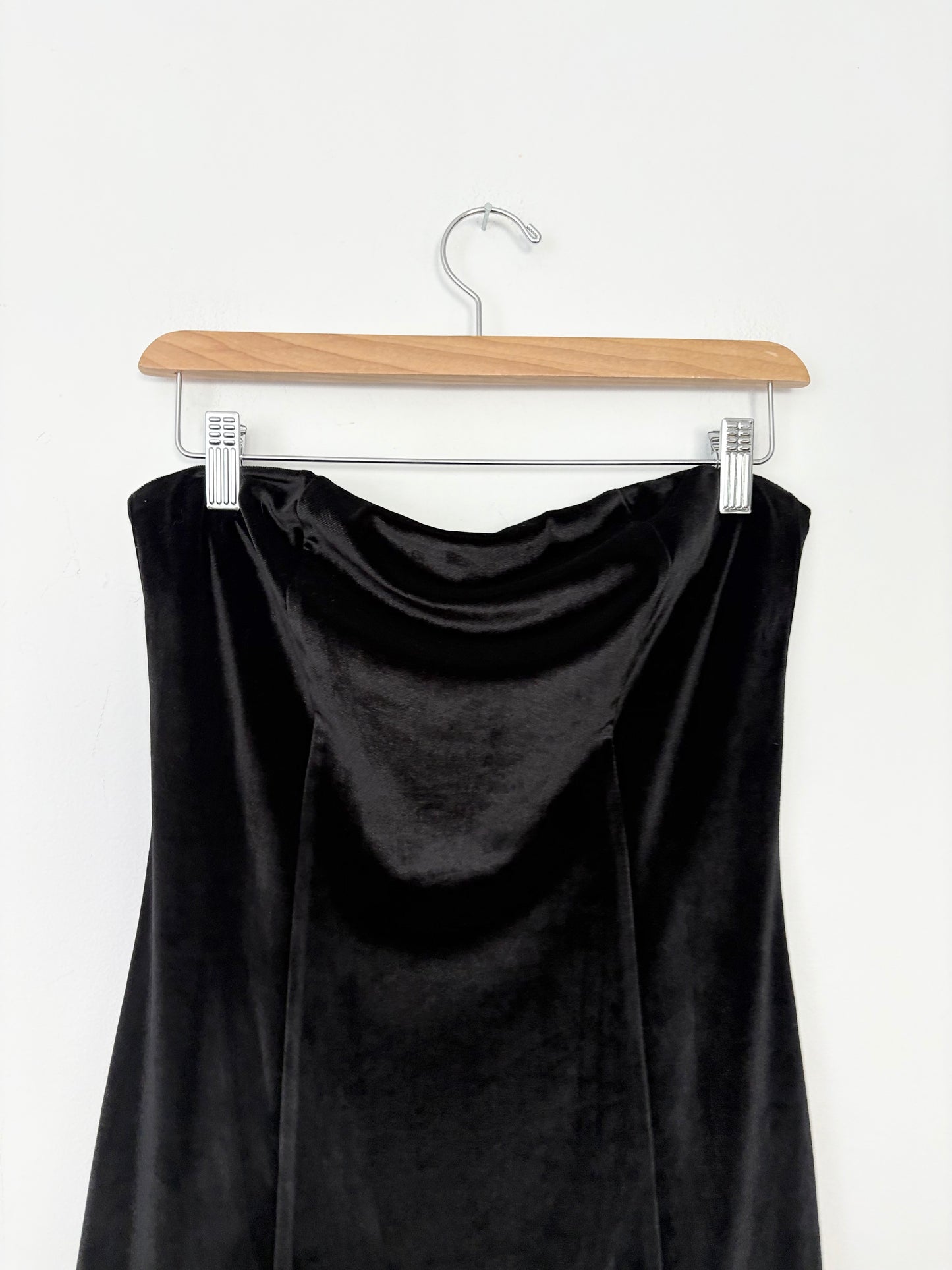 Miscreants cupid velvet slit maxi dress M/L