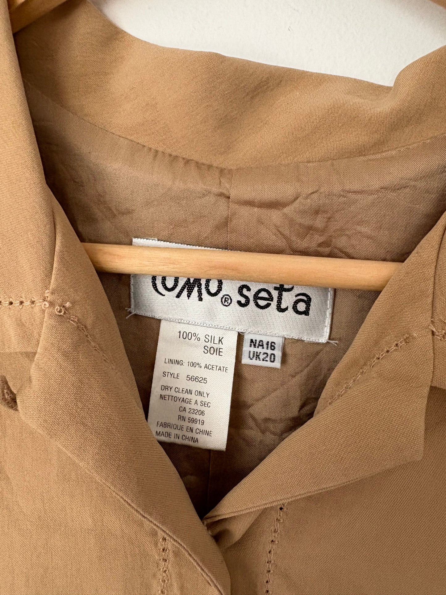 Vintage silk button vest M-XL