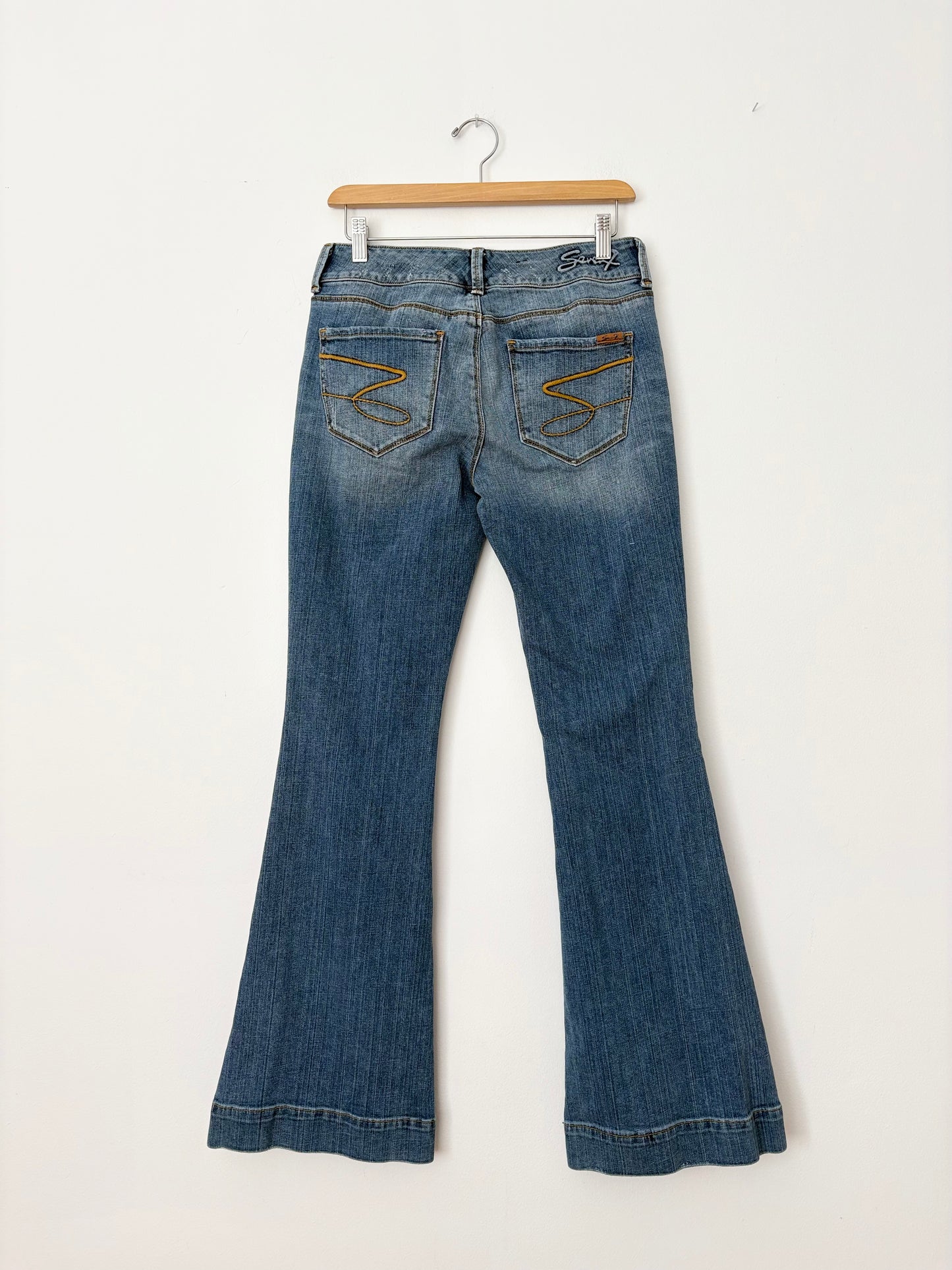 Y2K Seven7 jeans low rise flare jeans W28
