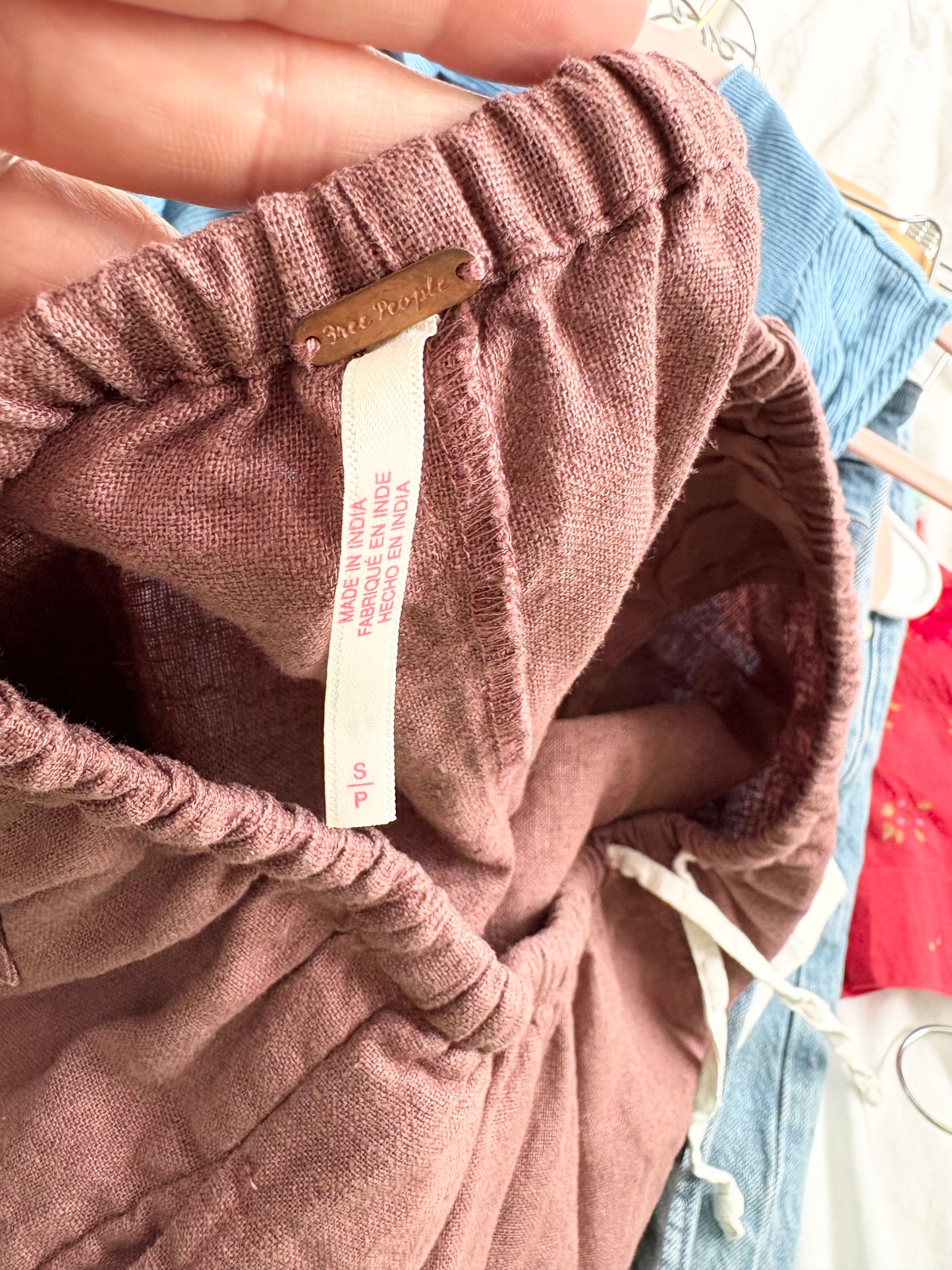 Mini-jupe en lin mélangé Free People T/M