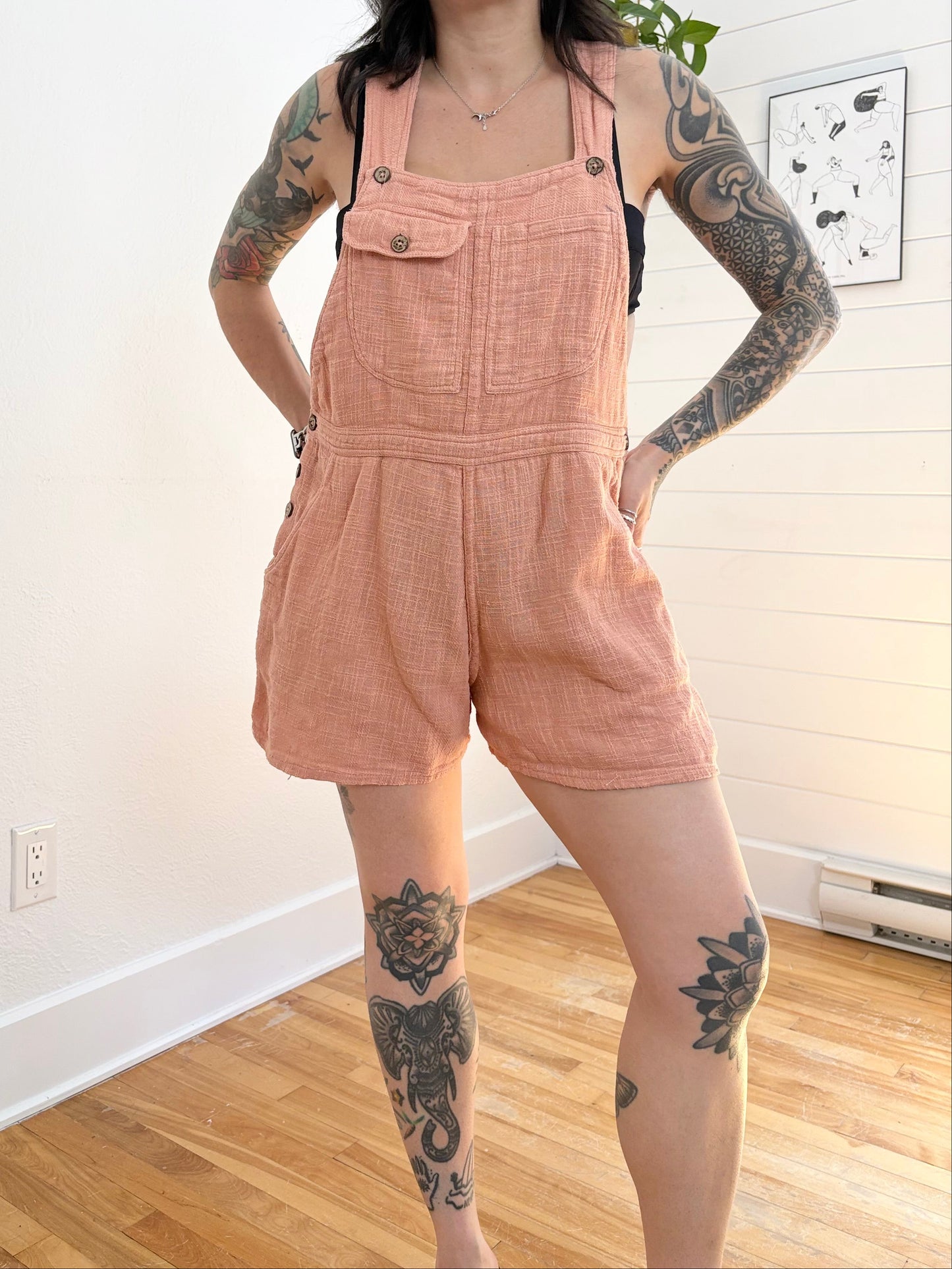Free People salopette-short en gaze de coton Taille M