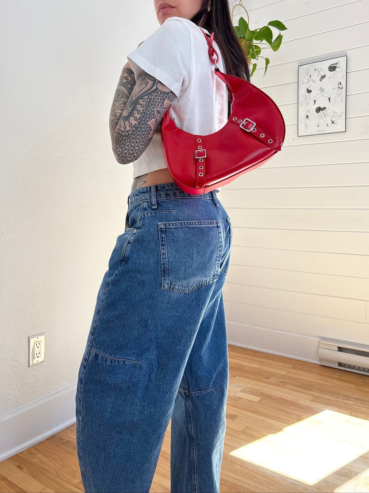 8 other reasons Delphine double buckle shoulder bag
