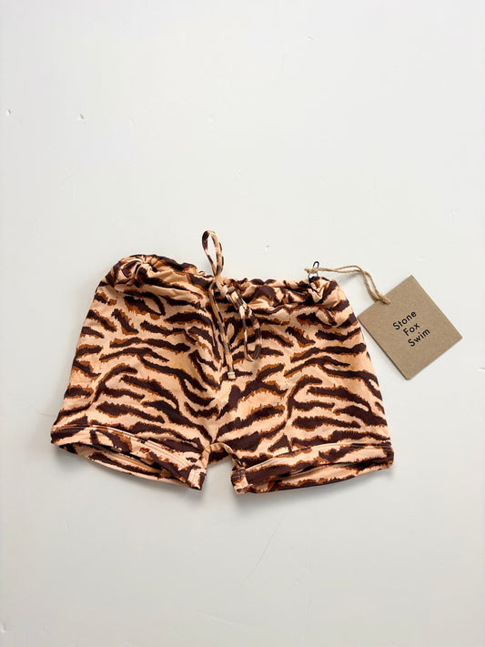 Stone Fox swim zebra shorts 6Y