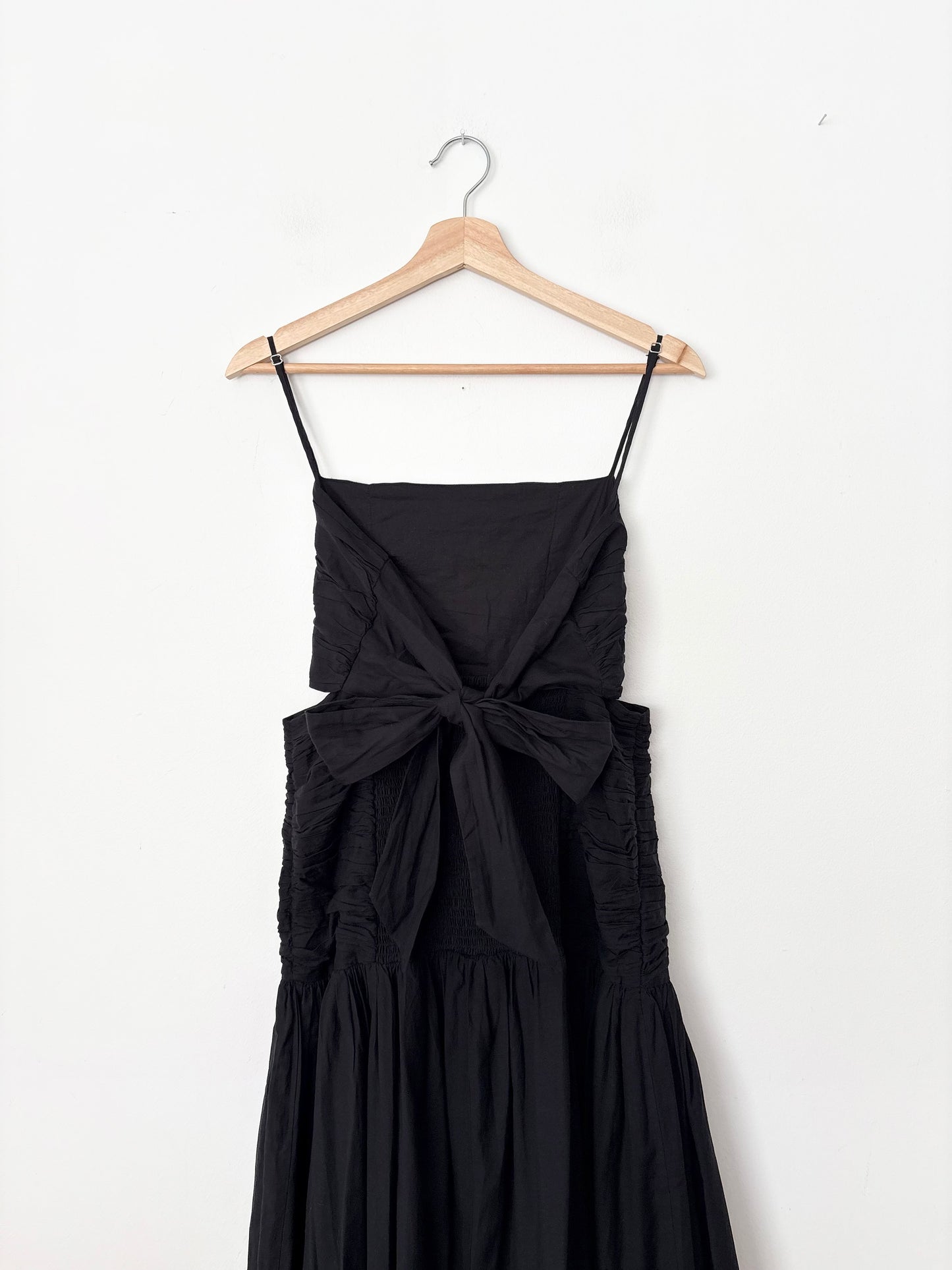Posse square neckline ruched cut out dress Small