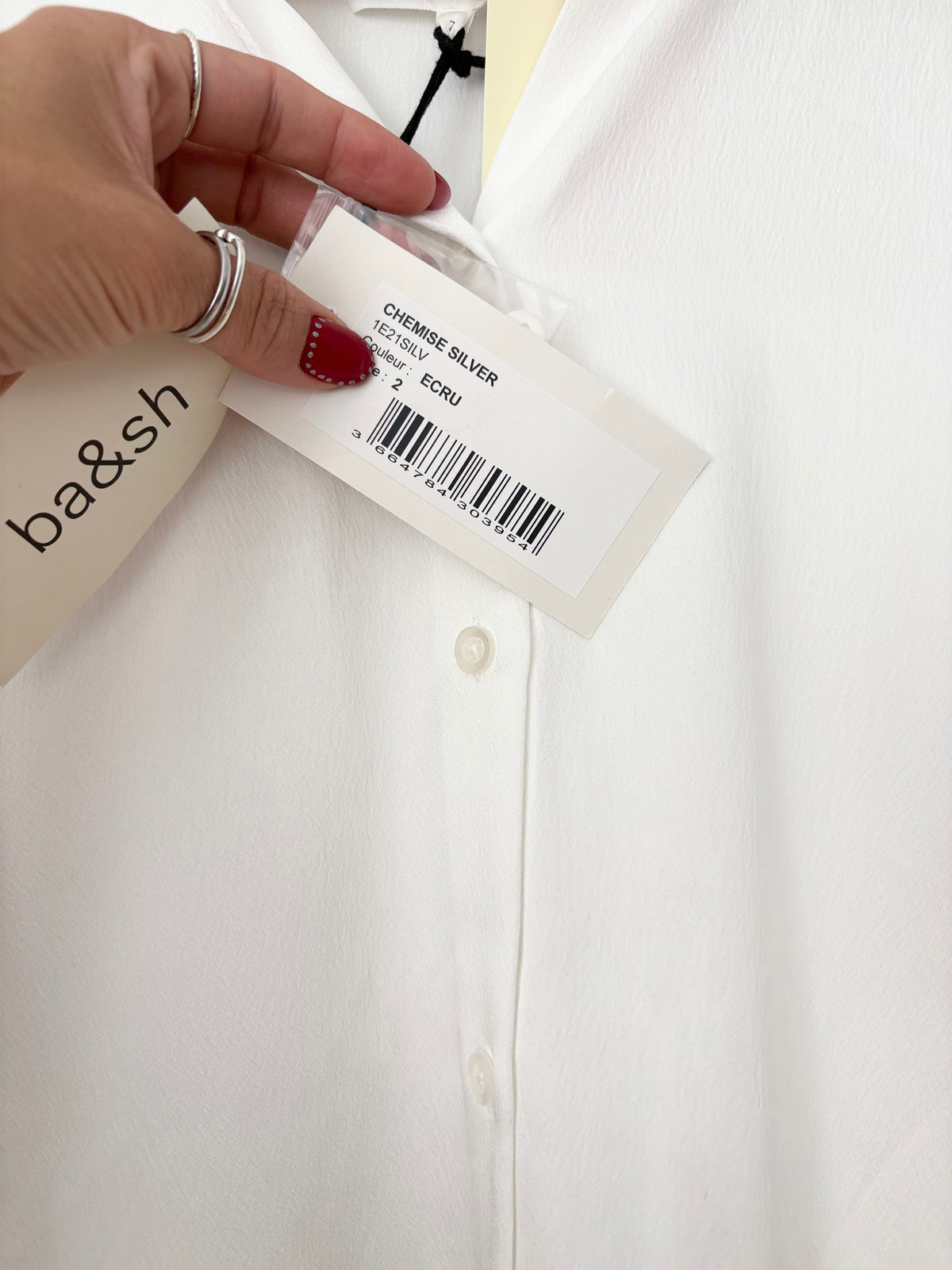 Ba&Sh silver shirt in ecru Medium