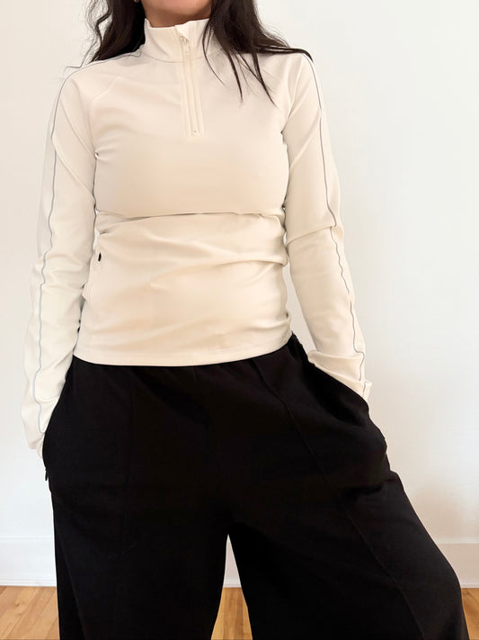 Outdoor Voices frostknit quarterzip pullover Medium