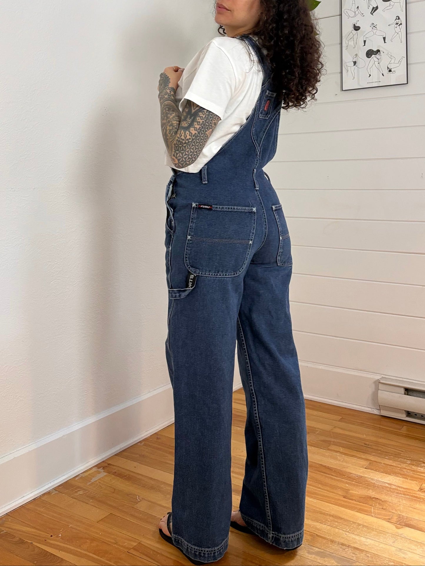 Vintage FUBU denim overalls small