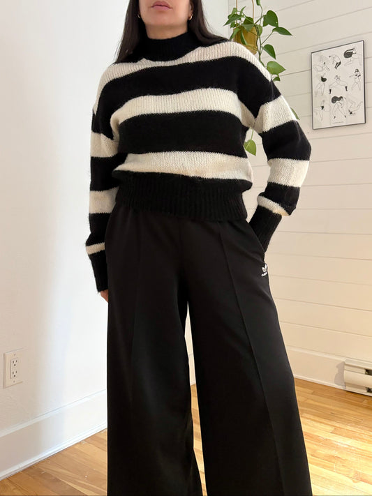 Frank & oak wool mohair blend stripe sweater S/M